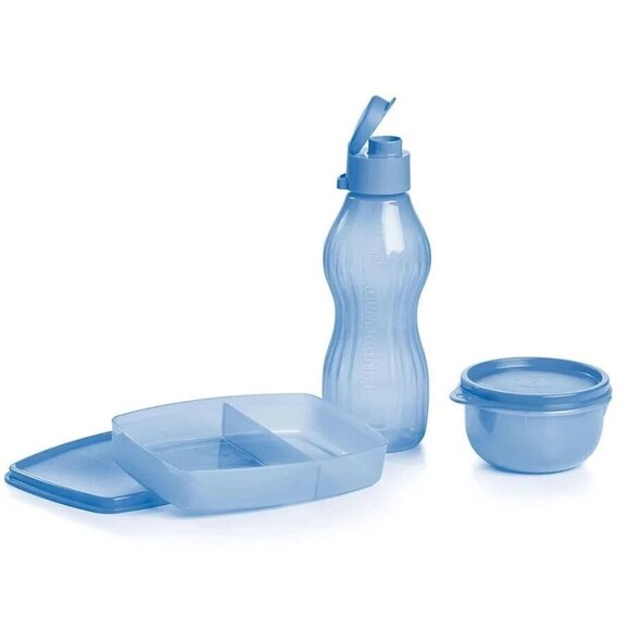 NEW Tupperware 3-Piece Lunch Kit Set | Blue - Picture 1 of 4